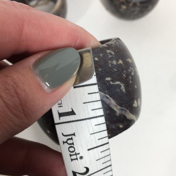 🆕 NEW Marble Napkin Ring Holders Moody Decor Natural Stone Gray Tan Beige 4 - Picture 13 of 15